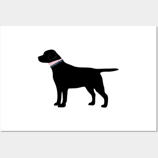 Black Lab Preppy Silhouette Posters and Art